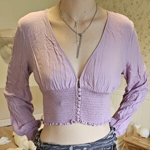 Forever 21 purple crop top